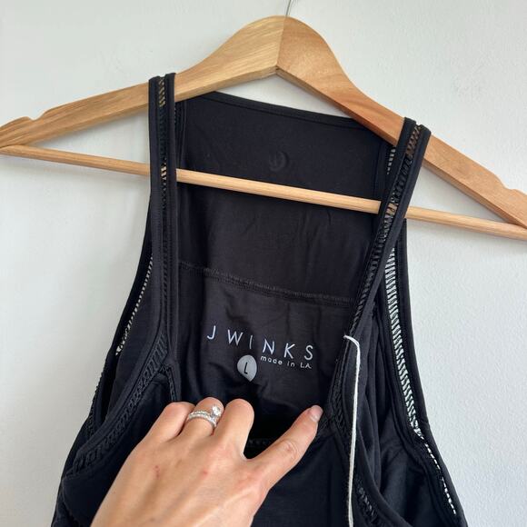 JJ Winks Wine Down Tank Top with Built-In Light Hug Black L NWT - Picture 9 of 9